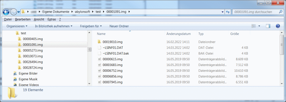 Von Uwe erstellter Screenshot der verschlüsselten Dateien eines abylon SHAREDDRIVE im Dateiexplorer